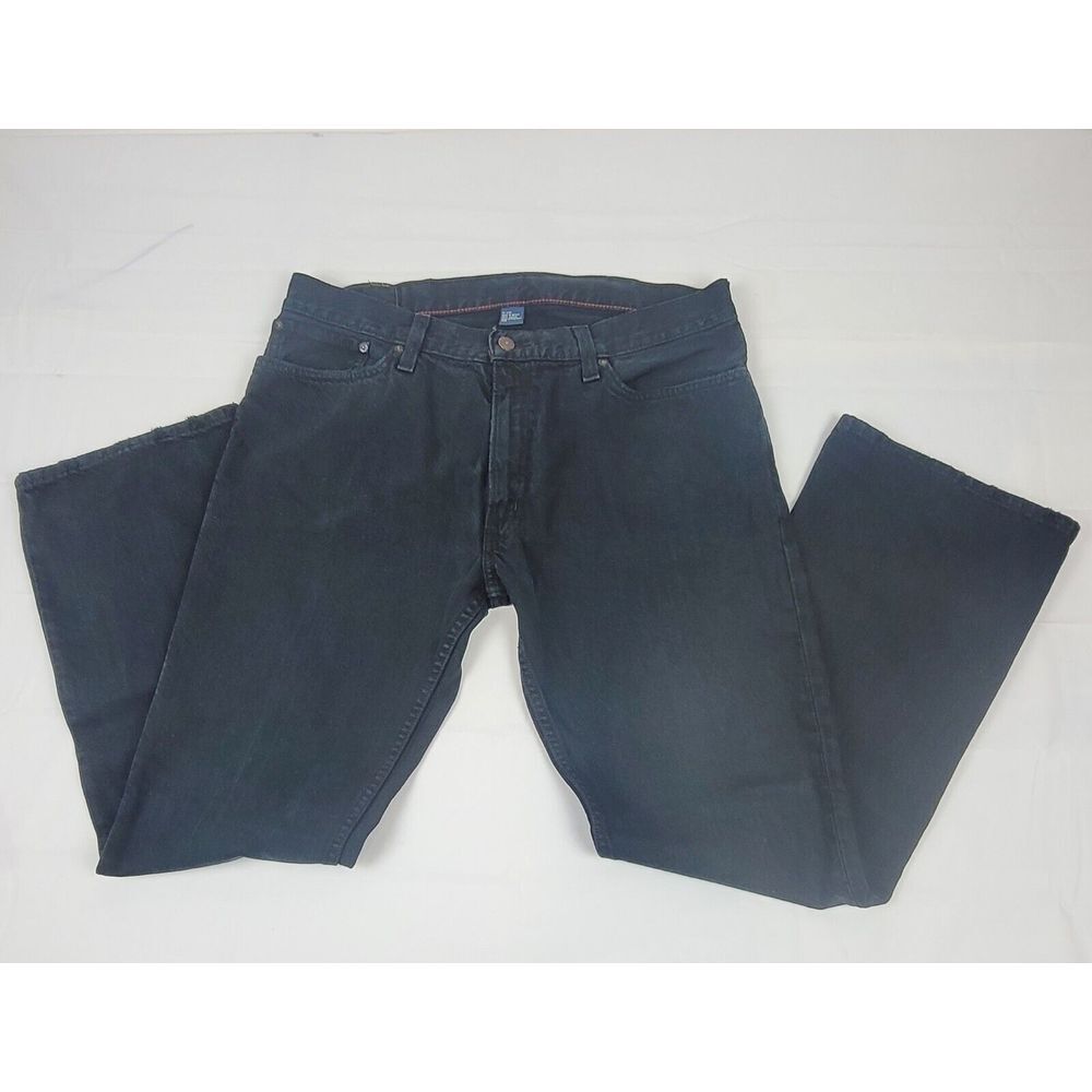 Polo Ralph Lauren Jeans Mens 36x33. Black Straight Leg Vtg. Authentic Dungarees.